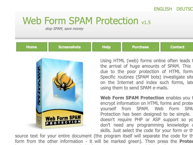 Tarifs Web Form SPAM Protection Avis logiciel de Sécurité Informatique
