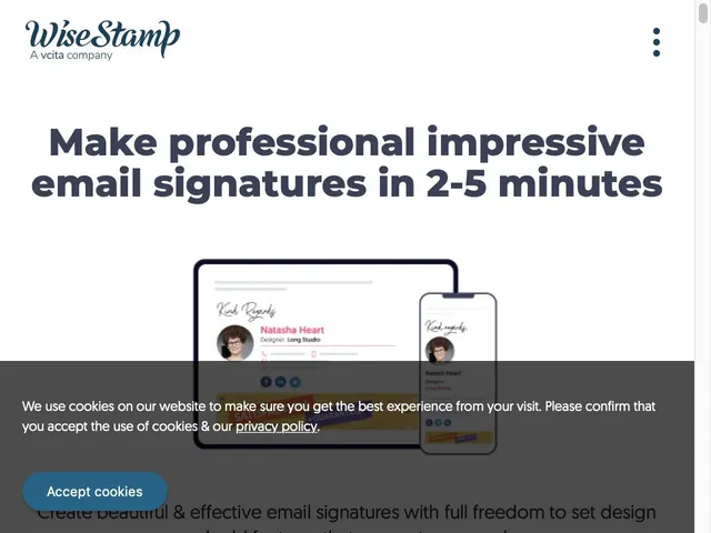 Tarifs Wisestamp Avis logiciel de personnalisation des signatures emails