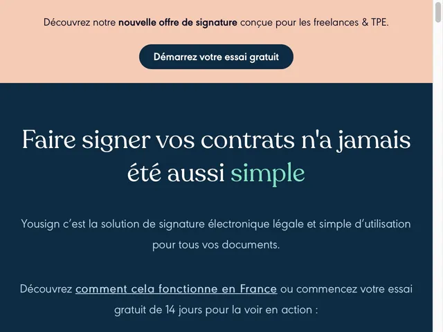 Tarifs Yousign Avis logiciel de signatures électroniques