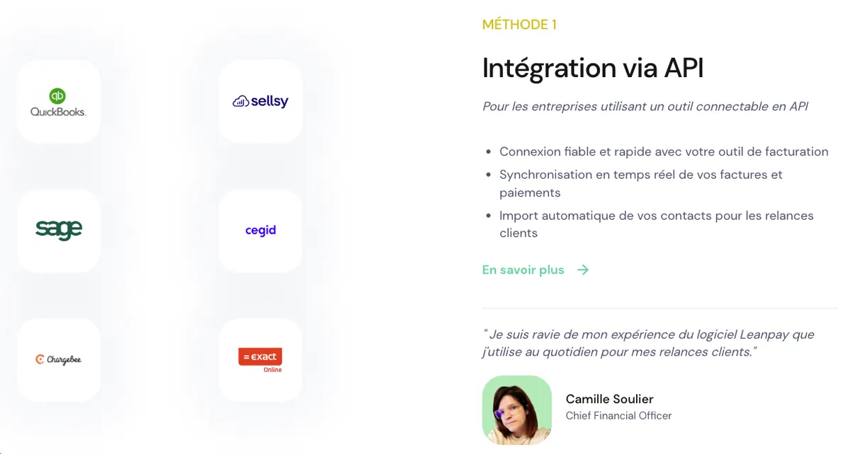 LeanPay : intégration via l'API