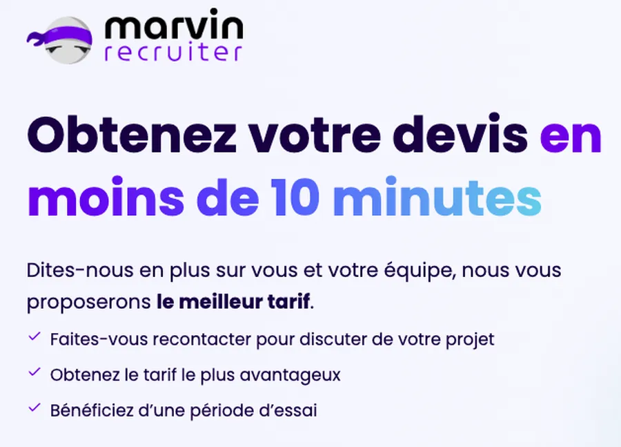 Marvin Recruiter : prix