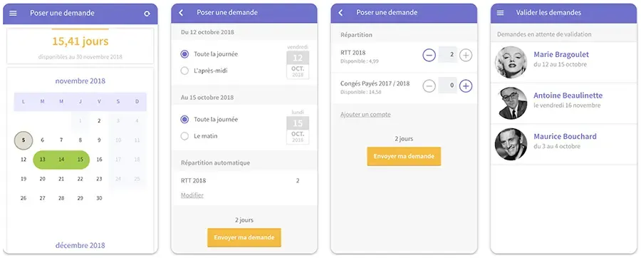 Timmi Absences : application mobile