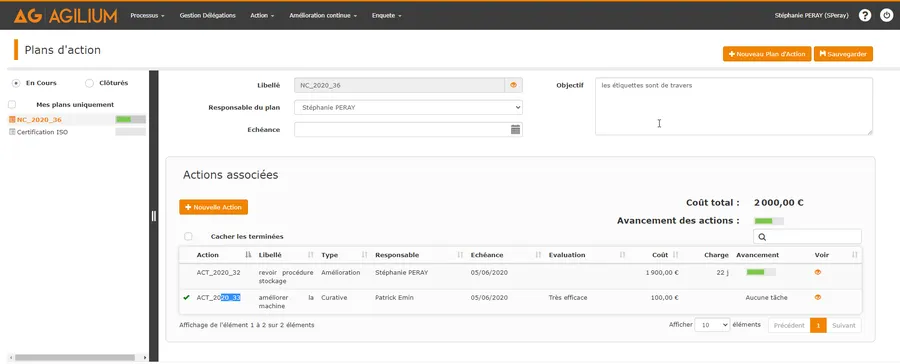 agilium smq fonctionnalites 5 piloter audit non conformites