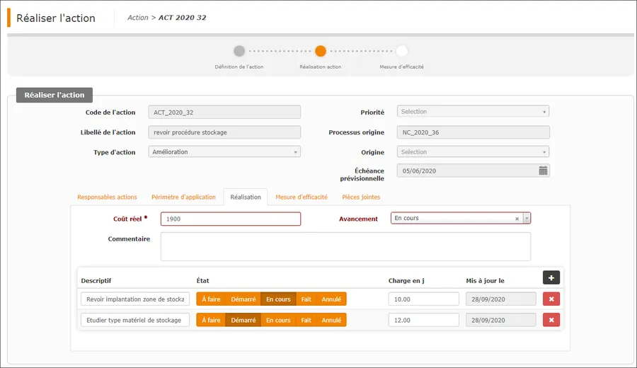 agilium smq fonctionnalites 8 generer plans action