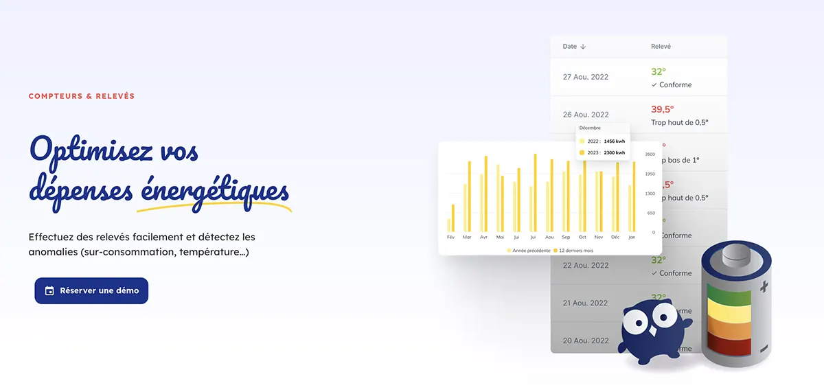 Gammeo : fonctionnalités gestion des compteurs