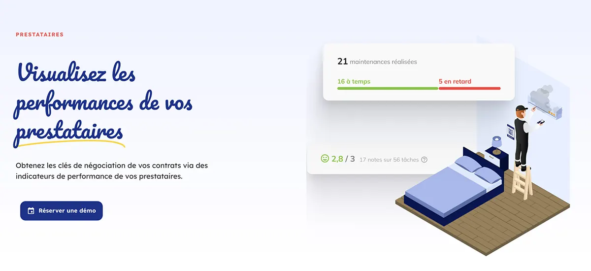 Gammeo : fonctionnalités gestion prestataires