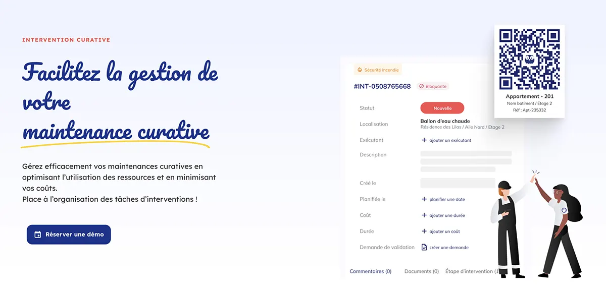 Gammeo : fonctionnalités maintenance et interventions curatives