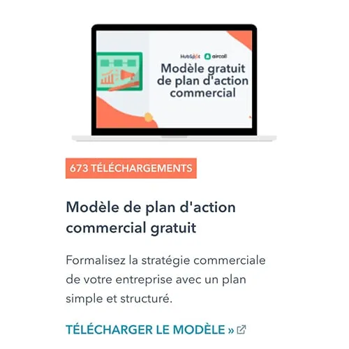 Modèle de plan d'action commercial gratuit