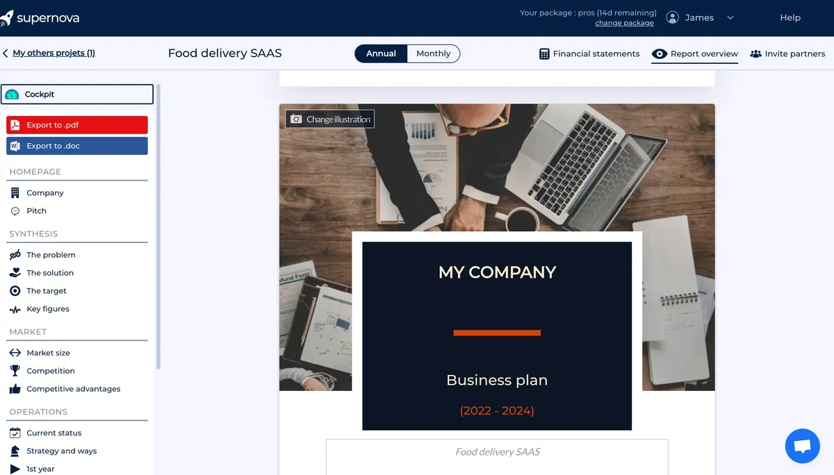 logiciel business plan supernova 4