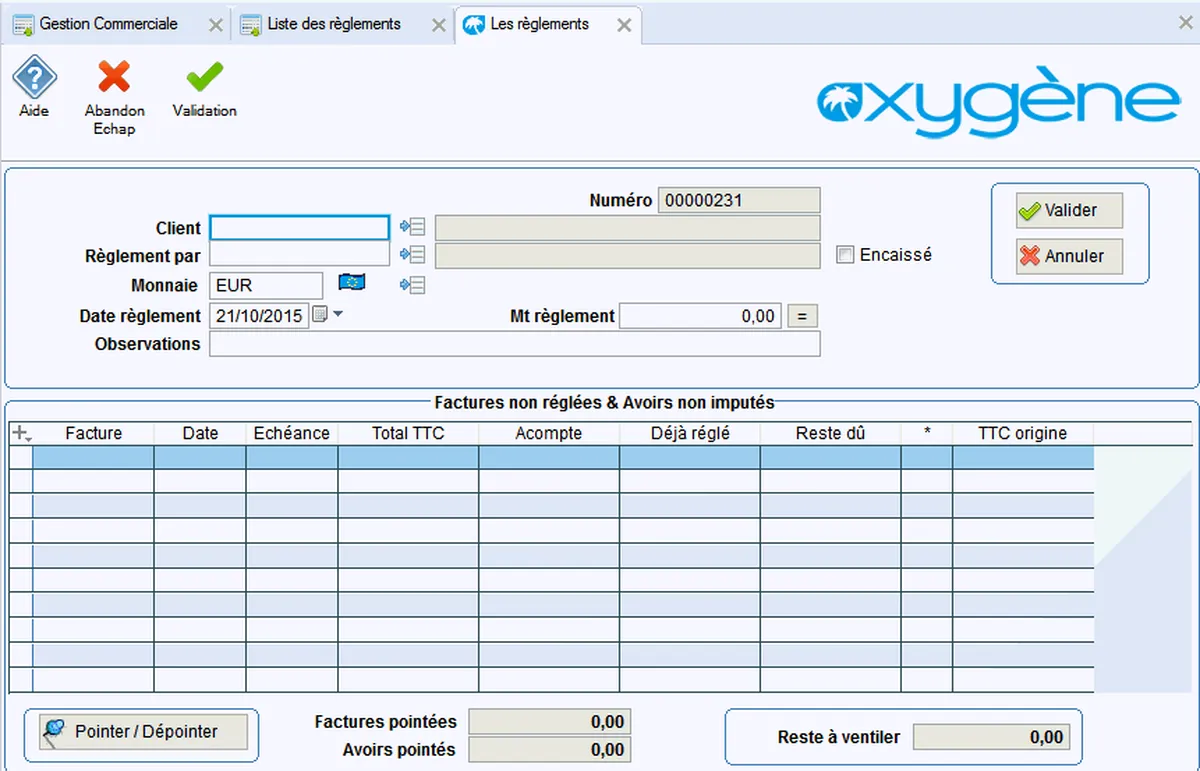 logiciel gestion commerciale oxygene