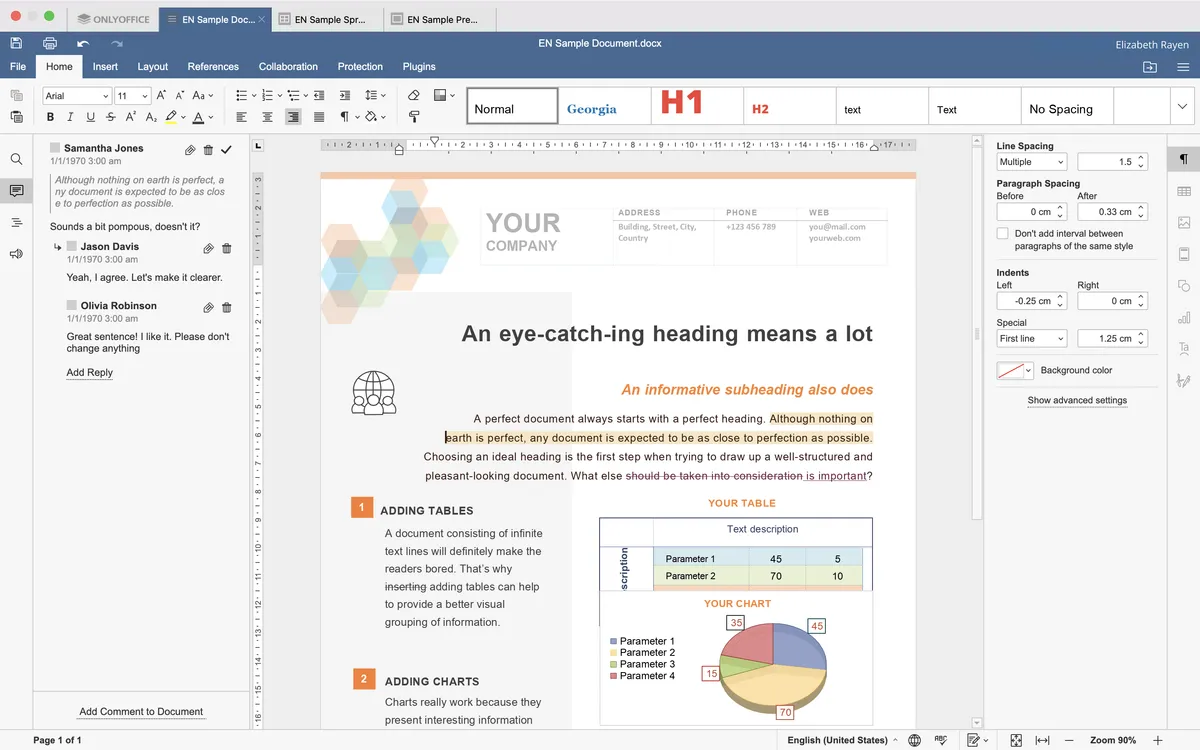 onlyoffice docs desktop editeur de texte