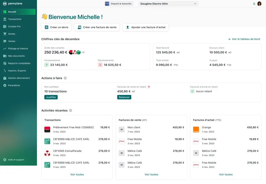 pennylane dashboard