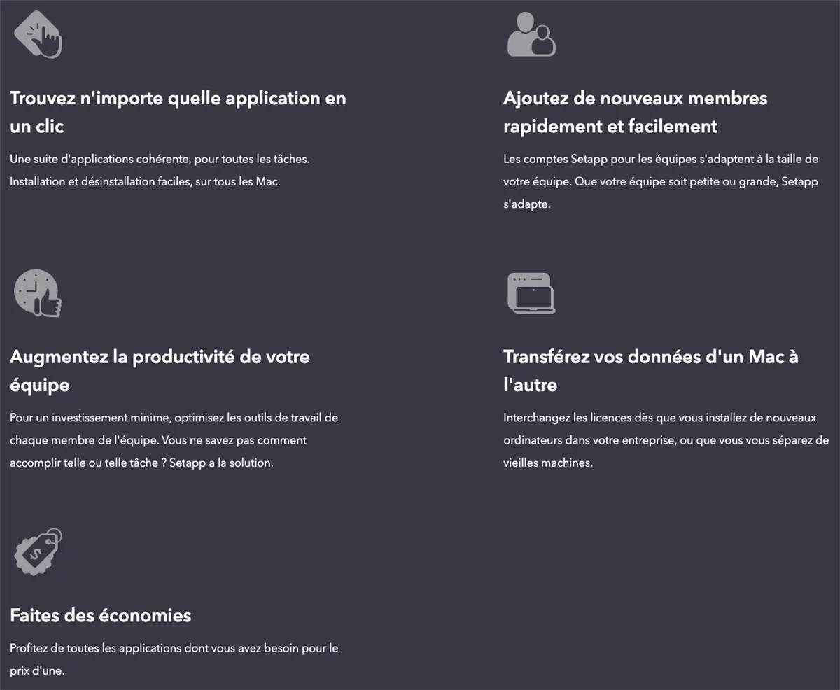 Setapp: Avantages Setapp: Avantages