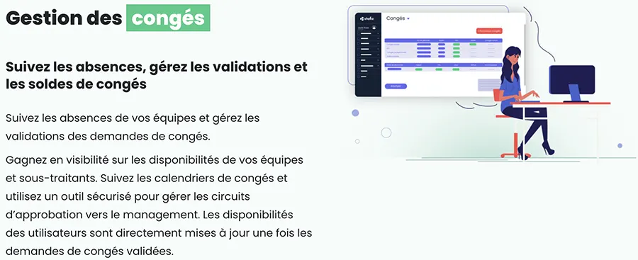 Stafiz : fonctionnalités gestion des congés Stafiz : fonctionnalités gestion des congés