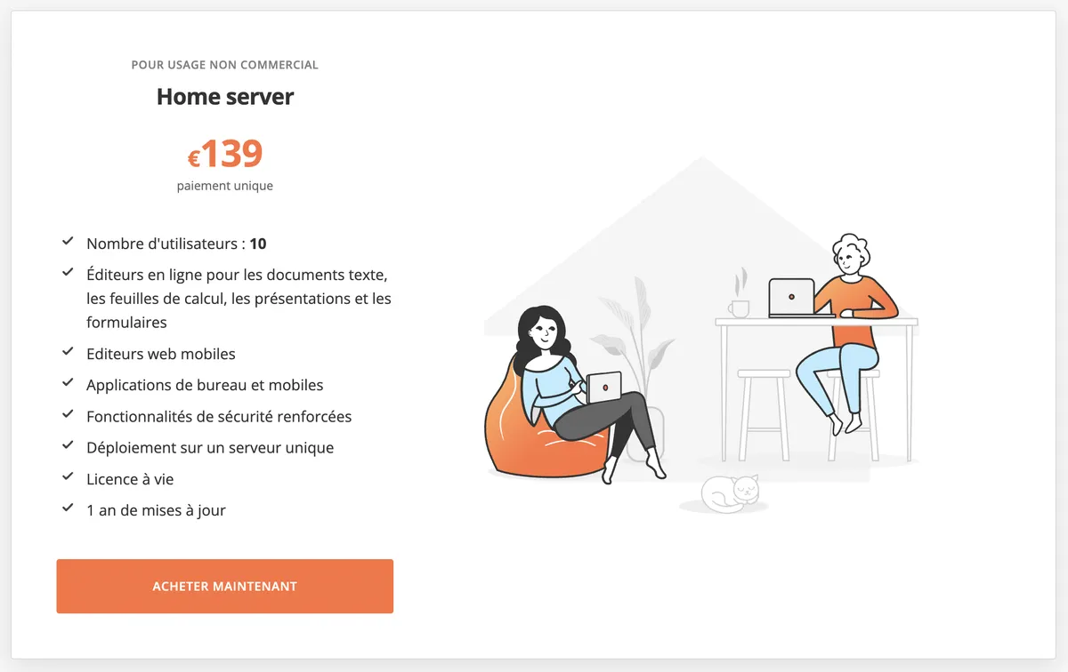 tarif onlyoffice docs home server