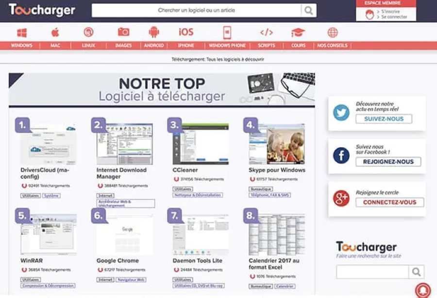 Télécharger des logiciels