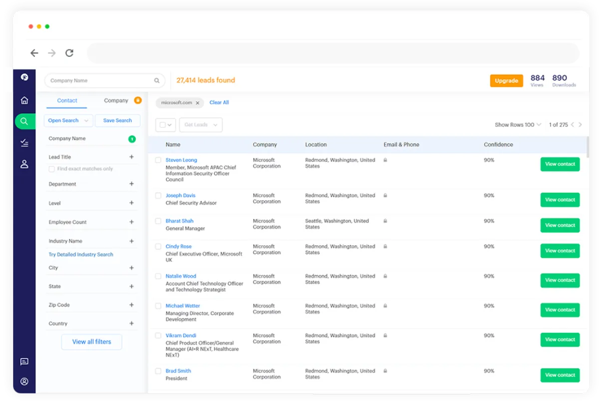 Adapt : test de l'interface de ce logiciel email finder pour entreprise