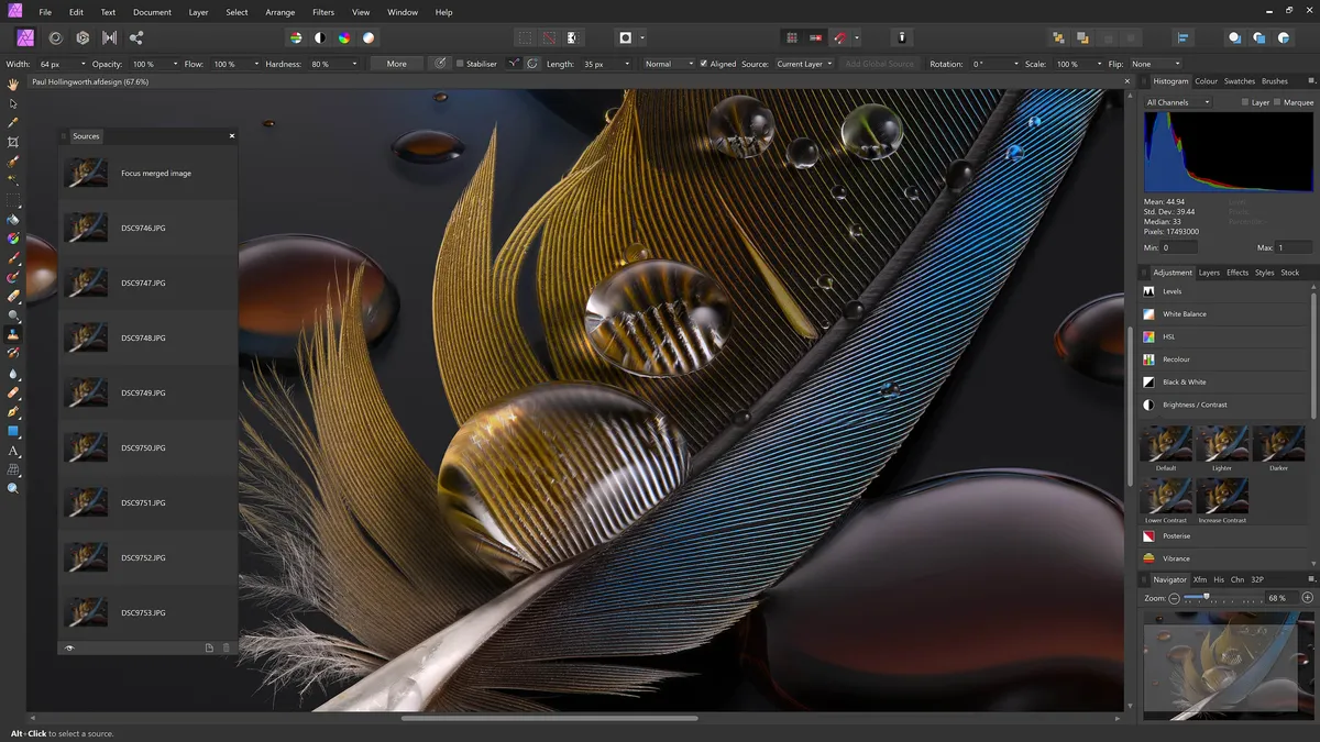 Affinity Photo : test de l'interface de ce logiciel de retouche photo / édition d'image pour entreprise