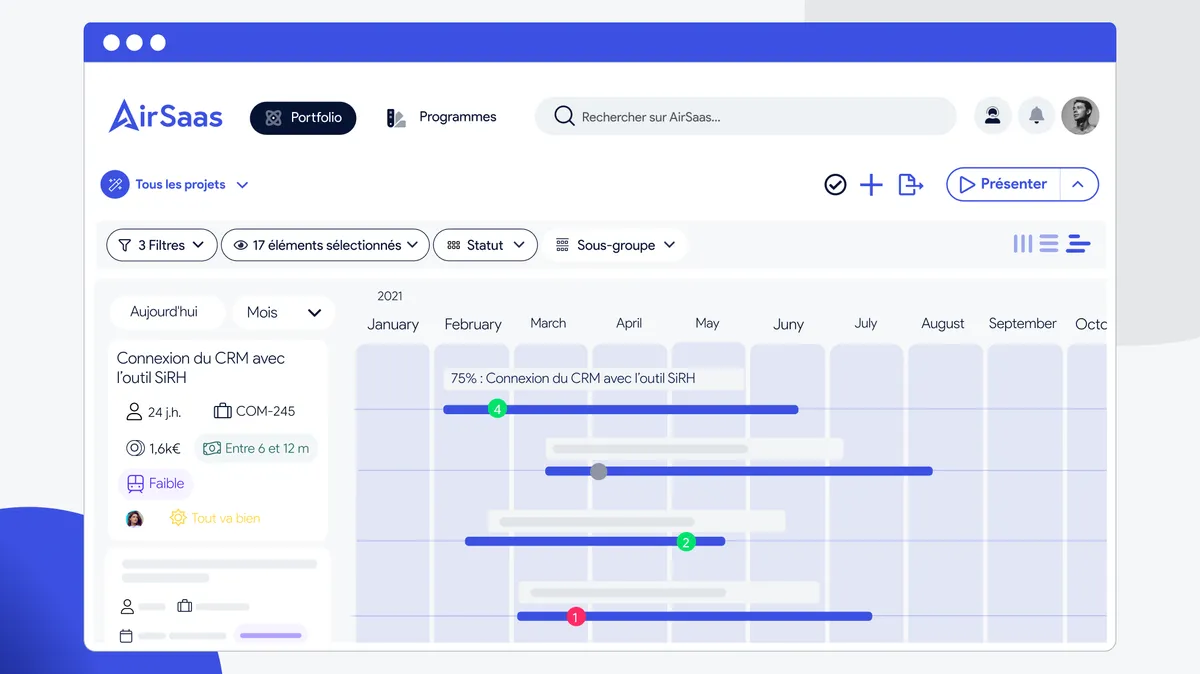 Airsaas : test de l'interface de ce logiciel de gestion de portefeuille de projets pour entreprise Airsaas : test de l'interface de ce logiciel de gestion de portefeuille de projets pour entreprise