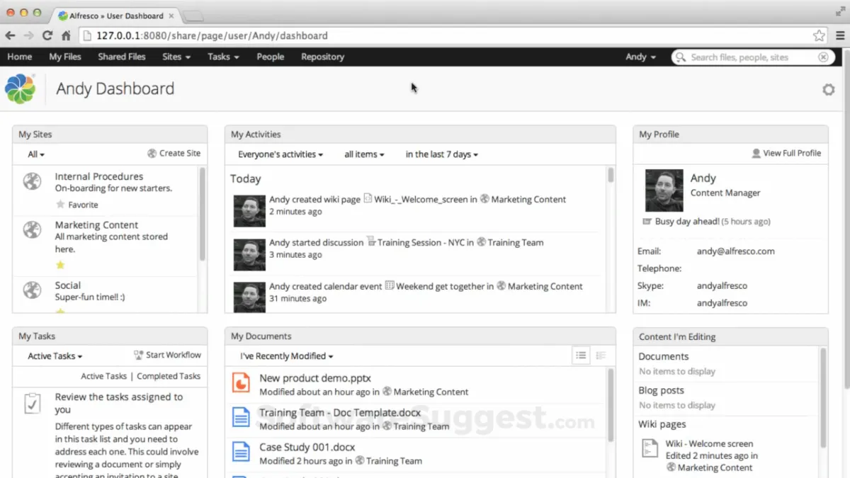 Alfresco : test de l'interface de ce logiciel de gestion de contenu d'entreprise pour entreprise Alfresco : test de l'interface de ce logiciel de gestion de contenu d'entreprise pour entreprise