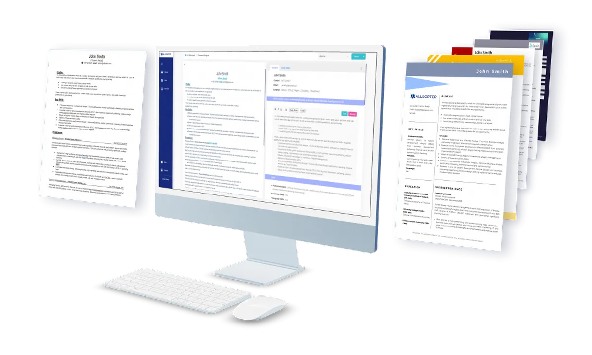 Allsorter : test de l'interface de ce logiciel d'analyse / création de CV pour entreprise Allsorter : test de l'interface de ce logiciel d'analyse / création de CV pour entreprise