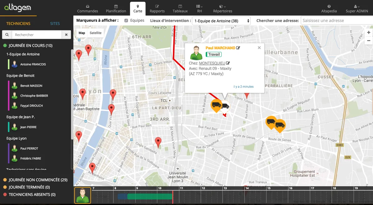Altagem : test de l'interface de ce logiciel de gestion des interventions et tournées sur le terrain pour entreprise Altagem : test de l'interface de ce logiciel de gestion des interventions et tournées sur le terrain pour entreprise