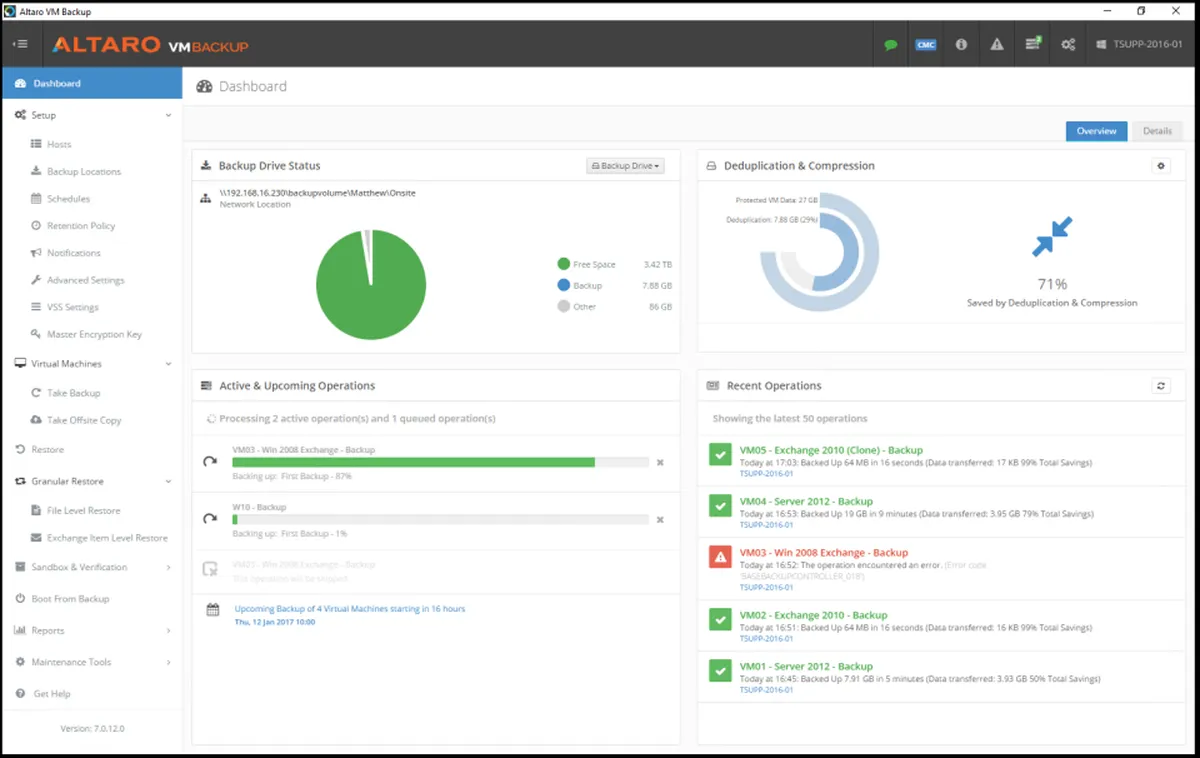 Altaro VM Backup : test de l'interface de cette plateforme MSP pour entreprise Altaro VM Backup : test de l'interface de cette plateforme MSP pour entreprise
