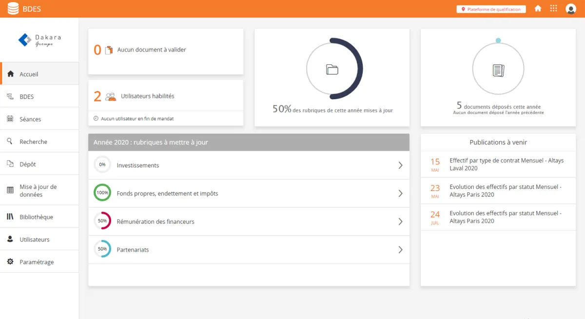 Altays BDESE : test de l'interface de ce logiciel BDESE / BDU pour entreprise