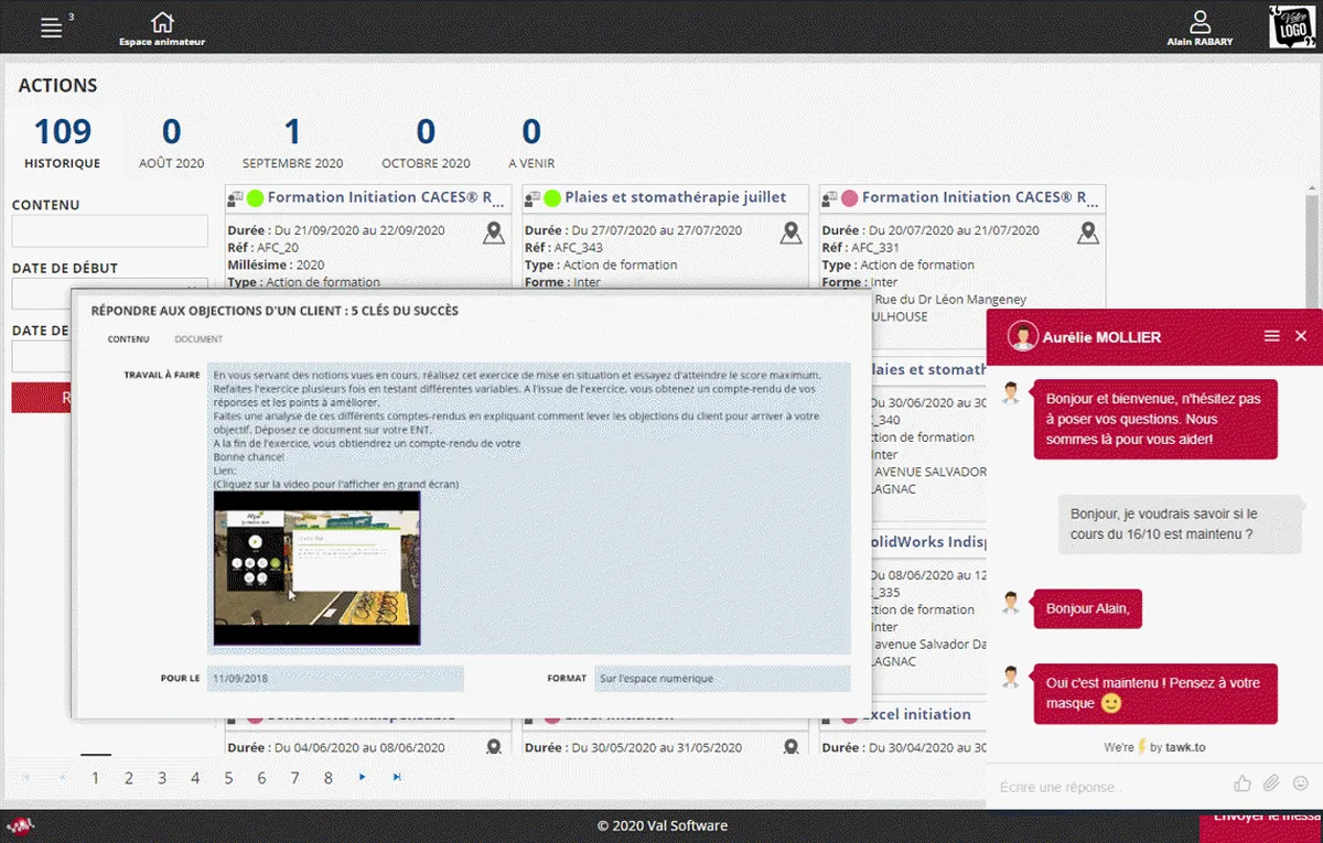 Ammon Campus : test de l'interface de ce logiciel pour centre de formation pour entreprise Ammon Campus : test de l'interface de ce logiciel pour centre de formation pour entreprise