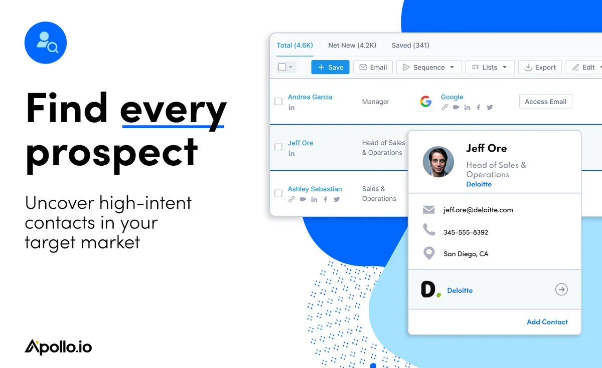 Apollo.io : test de l'interface de ce logiciel de pipeline de ventes / funnel pour entreprise Apollo.io : test de l'interface de ce logiciel de pipeline de ventes / funnel pour entreprise