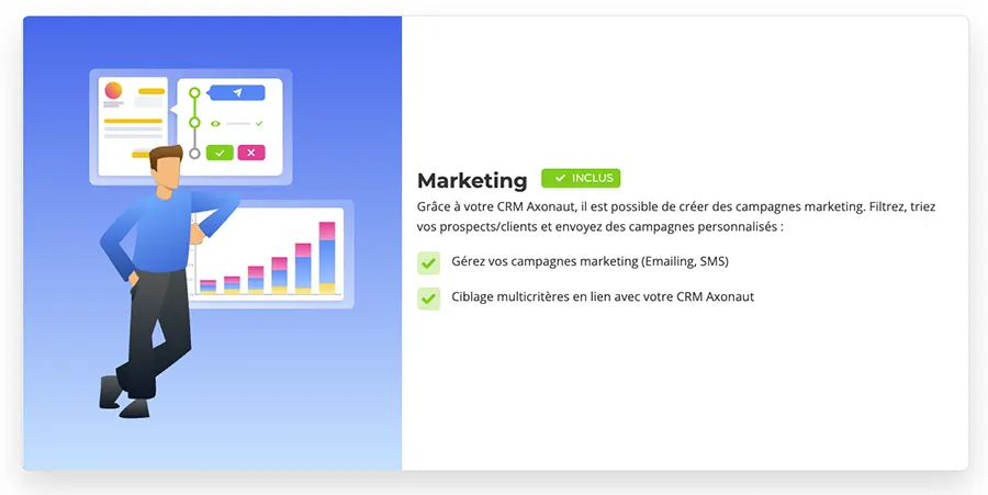 Axonaut : fonctionnalités marketing