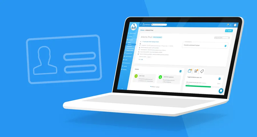 Axonaut : capture écran CRM