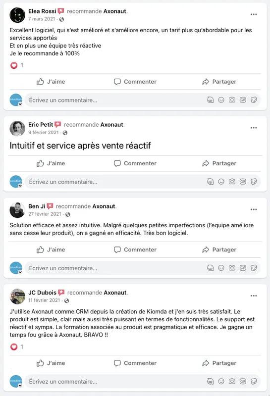 Axonaut : références clients