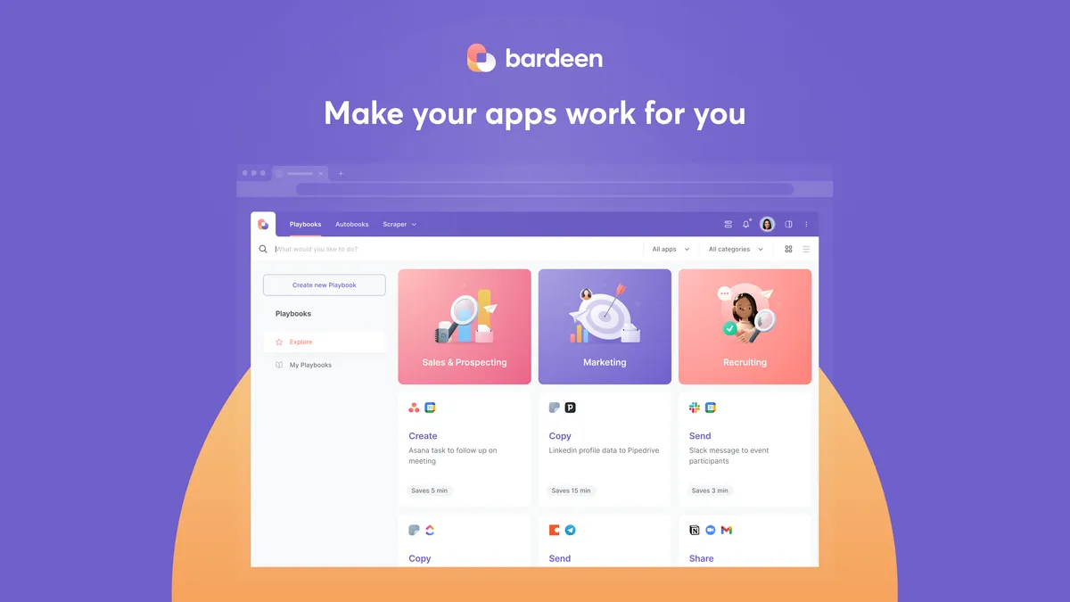 Bardeen : test de l'interface de ce logiciel de capture de leads pour entreprise Bardeen : test de l'interface de ce logiciel de capture de leads pour entreprise