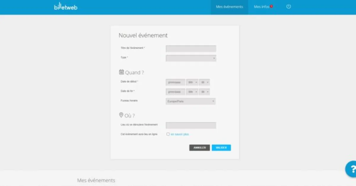Billetweb : test de l'interface de ce logiciel de billetterie pour entreprise Billetweb : test de l'interface de ce logiciel de billetterie pour entreprise