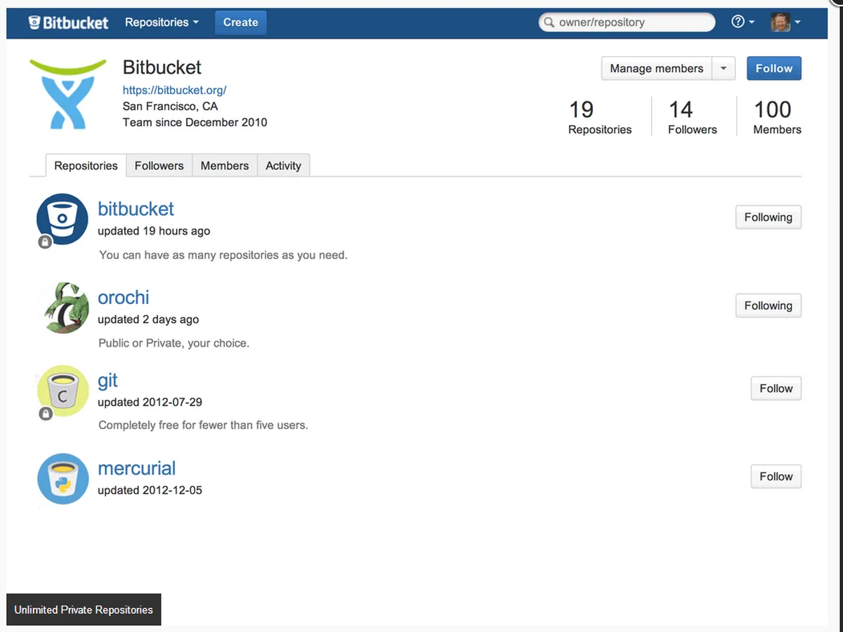 Bitbucket : test de l'interface de ce logiciel de versioning pour entreprise Bitbucket : test de l'interface de ce logiciel de versioning pour entreprise