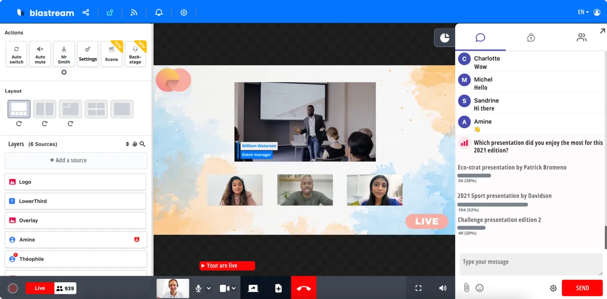 Blastream : test de l'interface de cette plateforme de vidéo / live streaming pour entreprise Blastream : test de l'interface de cette plateforme de vidéo / live streaming pour entreprise