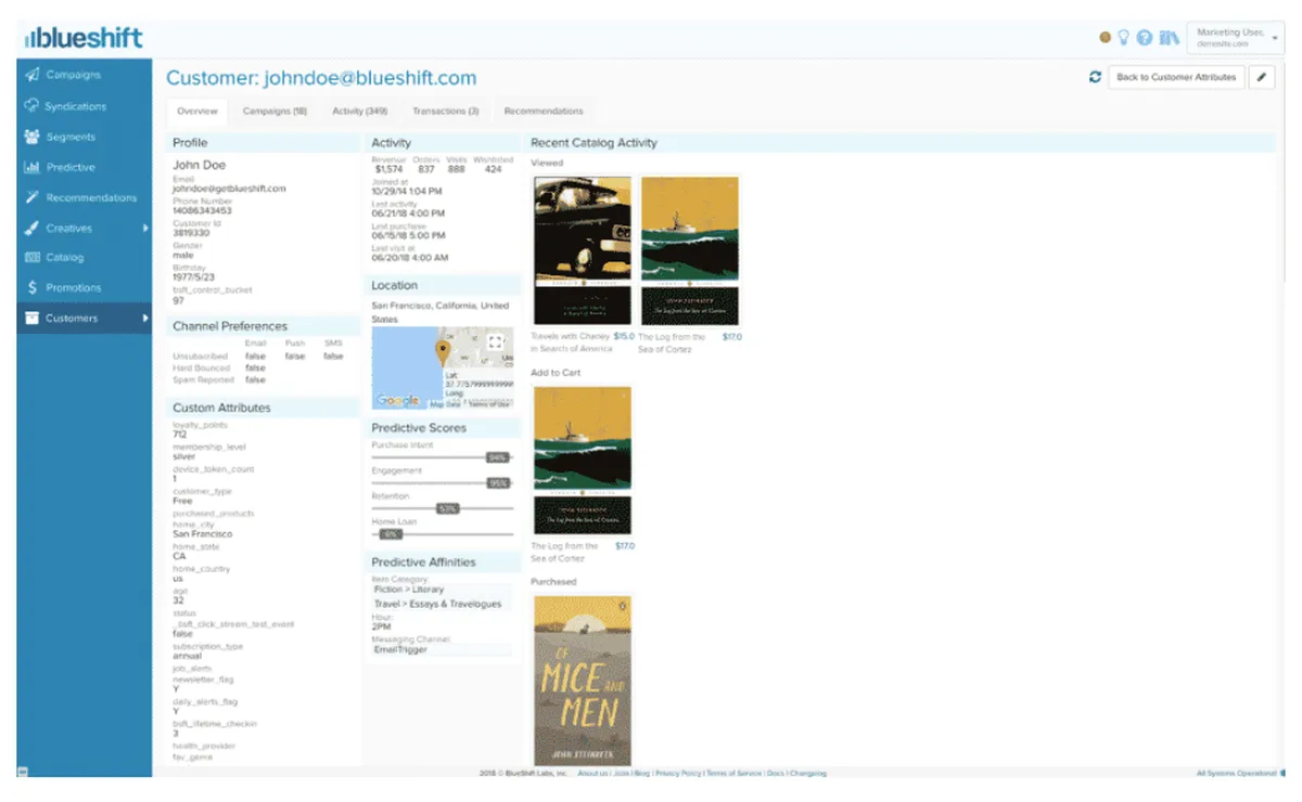 Blueshift : test de l'interface de cette plateforme de données clients pour entreprise Blueshift : test de l'interface de cette plateforme de données clients pour entreprise