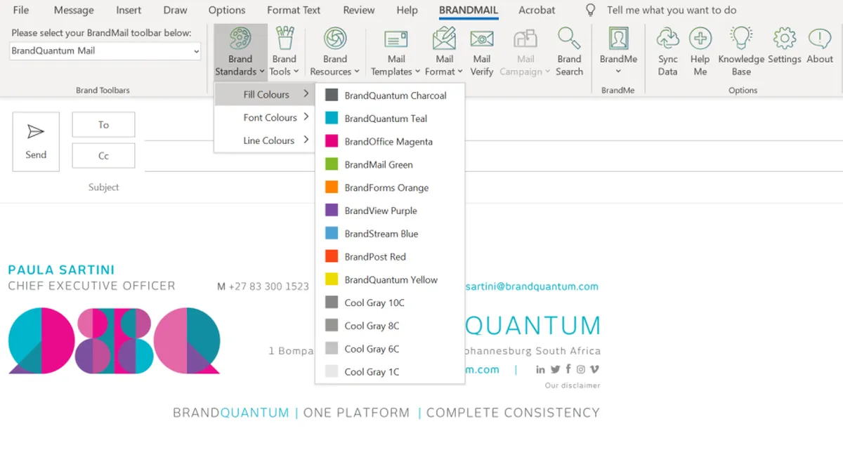BrandMail : test de l'interface de ce logiciel de signature emails / personnalisation des courriels pour entreprise