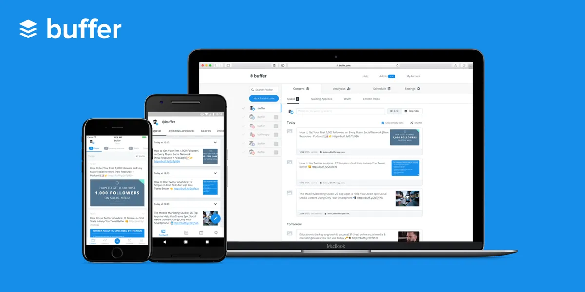 Buffer : test de l'interface de ce logiciel de gestion des réseaux sociaux pour entreprise