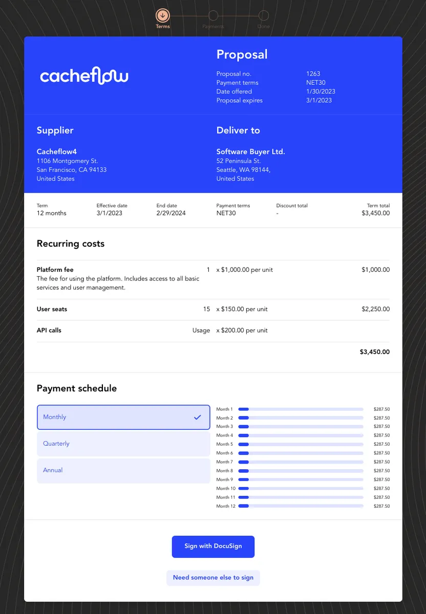 Cacheflow : test de l'interface de ce logiciel CPQ pour entreprise Cacheflow : test de l'interface de ce logiciel CPQ pour entreprise