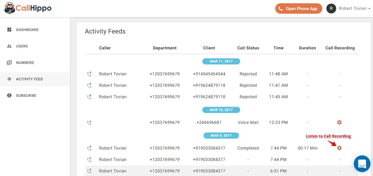 CallHippo : test de l'interface de ce logiciel pour centre d'appel / call center / télémarketing pour entreprise CallHippo : test de l'interface de ce logiciel pour centre d'appel / call center / télémarketing pour entreprise