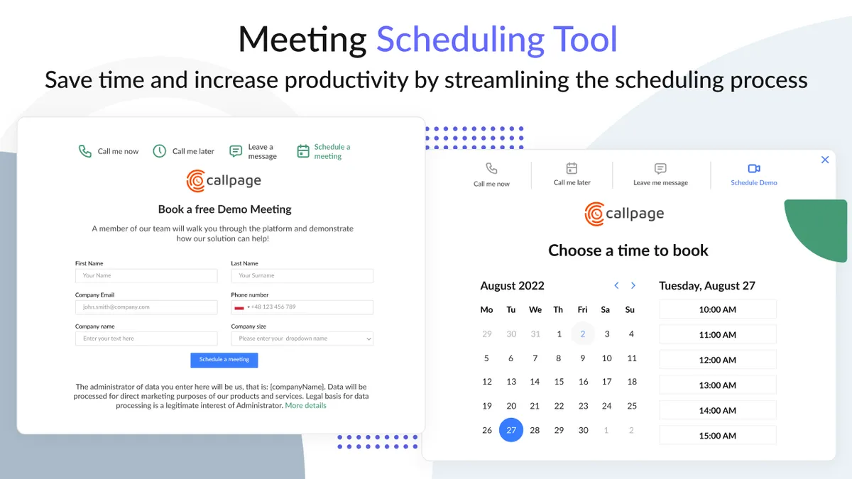 CallPage Meetings : test de l'interface de ce logiciel de prise de rendez-vous en ligne pour entreprise CallPage Meetings : test de l'interface de ce logiciel de prise de rendez-vous en ligne pour entreprise