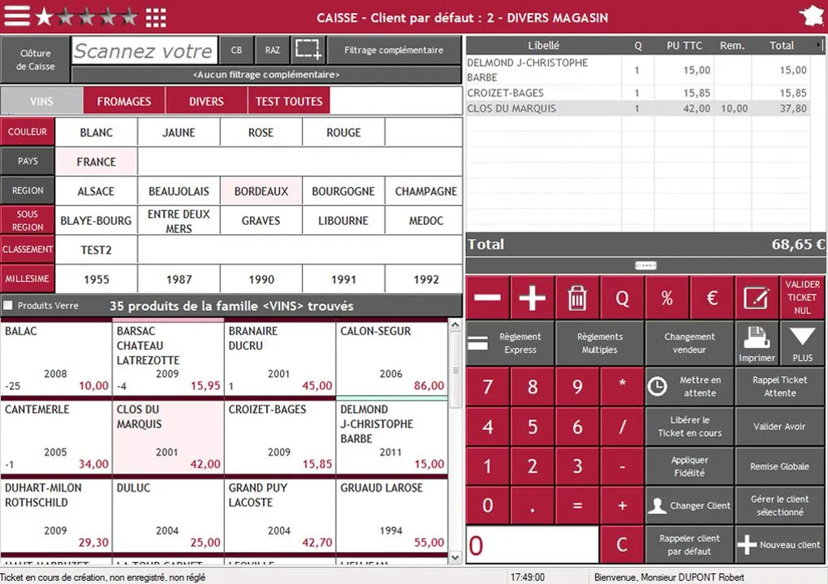 Cavilog : test de l'interface de ce logiciel pour commerce alimentaire pour entreprise Cavilog : test de l'interface de ce logiciel pour commerce alimentaire pour entreprise