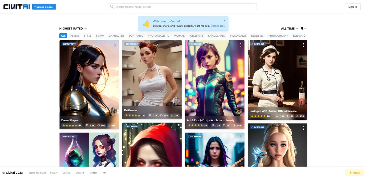 Civitai : test de l'interface de ce générateur d'images par IA pour entreprise