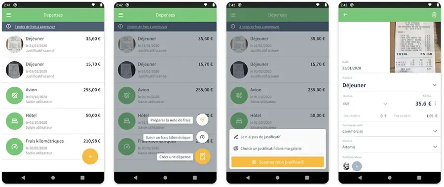 Cleemy Notes de frais : application mobile