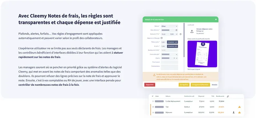 Cleemy Notes de frais : avantages
