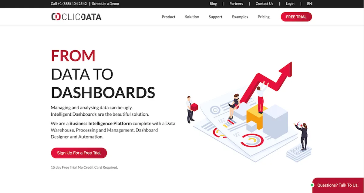 Clicdata : test de l'interface de ce logiciel de business intelligence pour entreprise