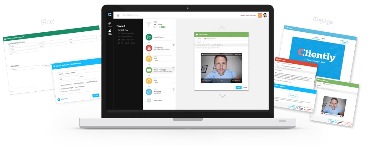Cliently : test de l'interface de ce logiciel d'automatisation de la force de vente pour entreprise