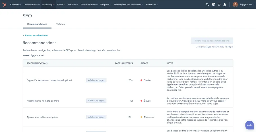 CMS Hub : fonction - outils SEO CMS Hub : fonction - outils SEO